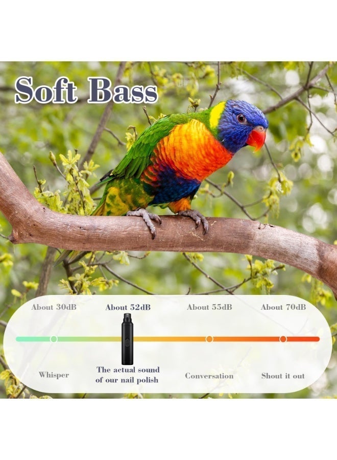 Bird Nail Grinder with Bird Nail Clipper Bird Nail Trimmer Bird Nail File with LED Lamp Grooming Tool for Bird Parrot Budgerigars Parakeets Myna Conure Finches Lovebirds (Black) - Image 3